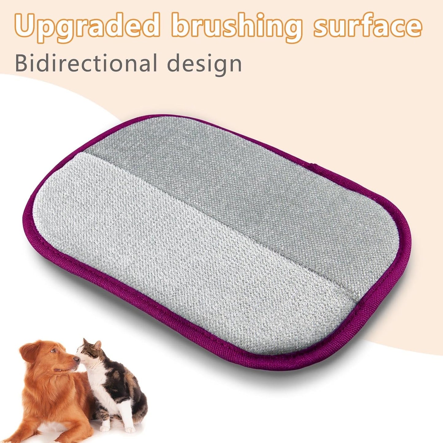 Thickened Pet Hair Removal Glove - Electrostatic Cat Dog Hair Remover Glove, Reusable Magic Brush Pet Hair Remover Tool for Couch, Carpet, and Car Seat (Black,1 Pack)
