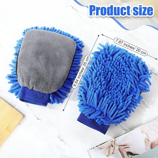 Teenyyou 2 Pcs Dog Towel Mitt Dry Bath Gloves Chenille Microfiber Paws Clean Pet Hair Washing Gloves Dog Grooming Mitts Bath Supplies for Cats Rabbits Horses Suitable for Long/Short/Poodle Fur(Grey)