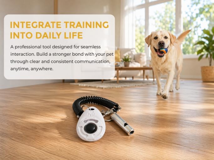 Dog Training Clicker, dog training & behavior aids, dog training kit (Pink)