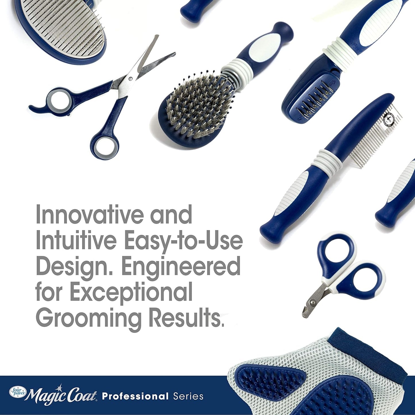Four Paws Magic Coat Professional Series Comfort Tips Deluxe Dog Grooming Glove