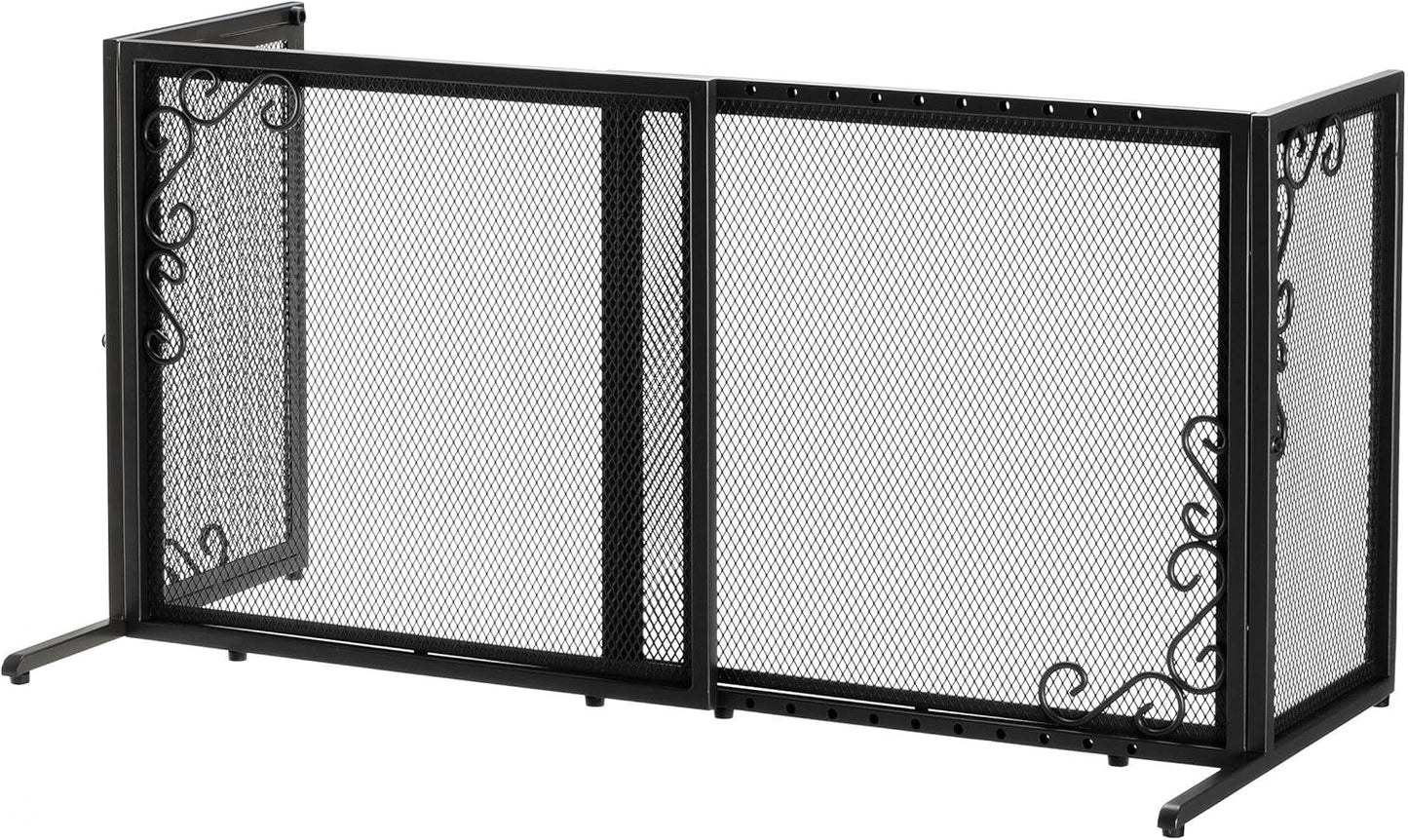 Richell USA - Freestanding Metal Mesh Pet Gate Small (94944) (Black)