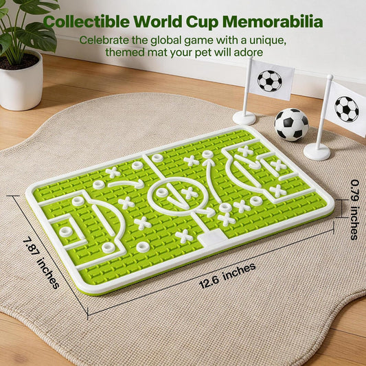 Official FIFA World Cup 2026 Edition, Dog Lick Mat, Dog Slow Feeder Anxiety Relief Enrichment Pet Toy with Anti-Slide Base for Small & Medium Dogs,12.6 × 7.9 inches