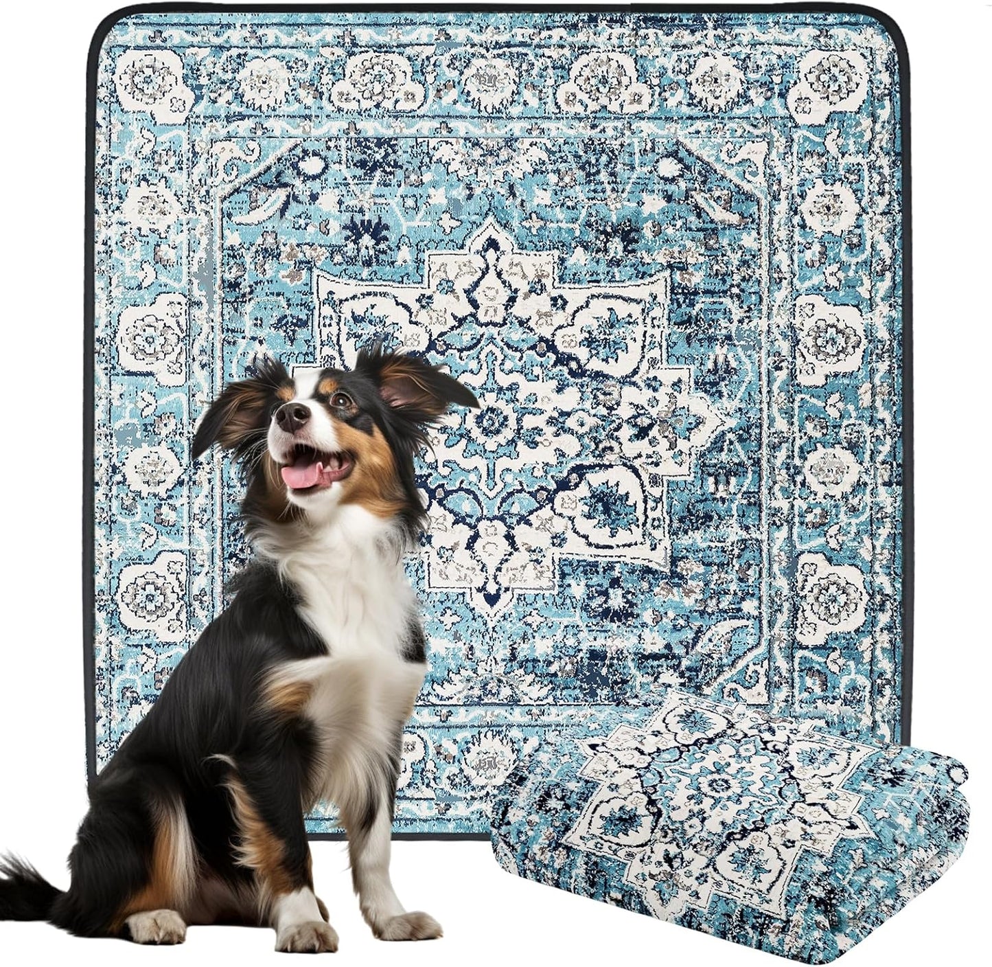 Dogcator Washable Pee Pads for Dogs, 2 Pack Reusable Puppy Training Pads. 36''x48'' Super Absorbent Dog Rugs, Non-Slip and Leakproof Pee Mat for Dogs, Whelping Pads for Crates and Floors