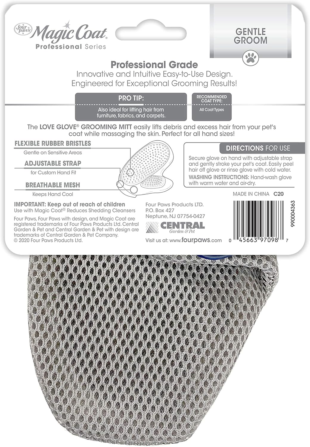 Magic Coat Professional Series Love Glove Dog Grooming Mitt