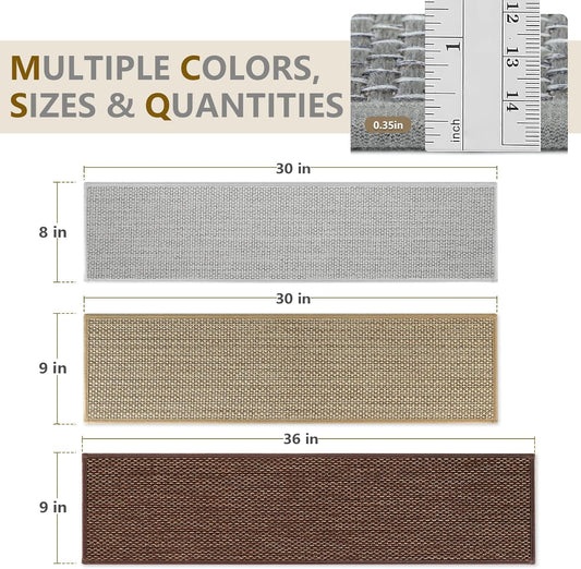 SMILOOL Stair Treads Non Slip for Wooden Steps Indoor 9" x 36" 15 Pack Extra Wide Stair Tread Carpet Stairs Runner, Step Pads with Reusable Adhesive for Dogs Kids Elders, Machine Washable, Beige