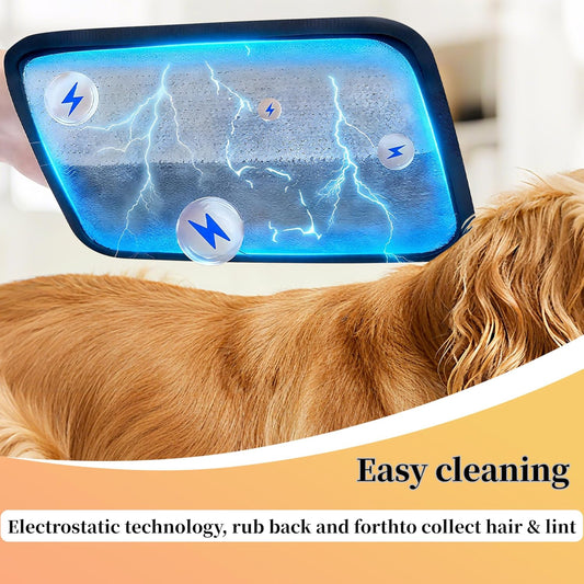 Pet Hair Remover,Static Electricity Grooming Mitt Tool,Machine-Washable for Dog Cat Hair Effortless Lint & Fur Remover for Couch,Carpet,Furniture & Car Seat(1PCS )