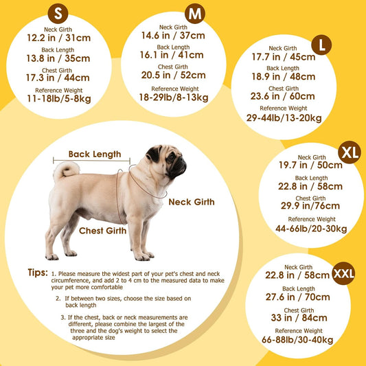 Dog Raincoat: Dog Rain Jacket with Reflective Harness & Removable Hood | Waterproof Dogs Rain Coat Poncho for Large Medium Small Dogs Puppies (Yellow - S)