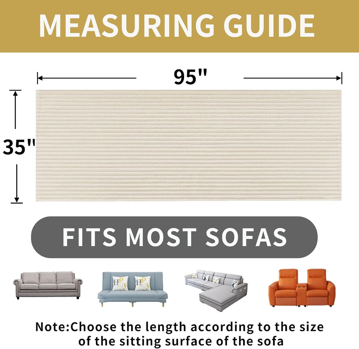 Waterproof Couch Cover for Dogs Washable,Faux Fur Pet Couch Covers for Sofa,Soft Dog Bed Cover Non-Slip Couch Covers for 3 Cushion Couch Sofa Pet Friendly (Off White, 35" x 82")