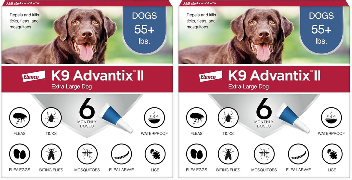 II XL Dog Vet-Recommended Flea, Tick & Mosquito Treatment & Prevention | Dogs Over 55 lbs. | 4-Mo Supply
