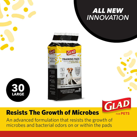 Glad for Pets Activated Carbon Training Pads, Anti-Microbial