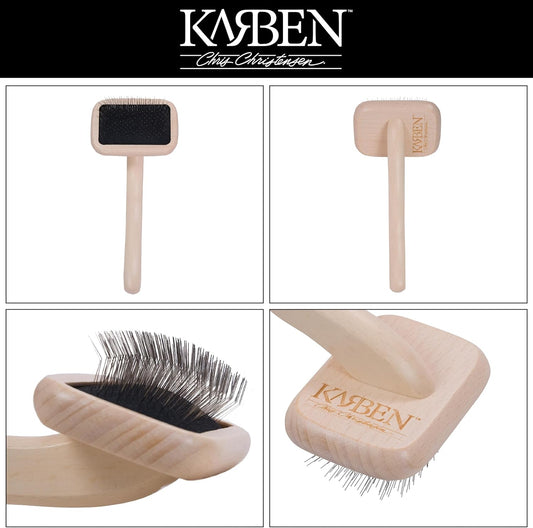 Slicker Brush for Dogs, Groom Like a Professional, Ideal For All Coat Types, Remove Shedding Coat, Tangles and Dead Undercoat, 17 mm Stainless Steel Pins, Medium