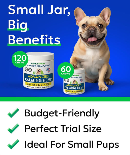Hemp Dog Calming Chews - Stress, Travel, Anxiety Relief Treats