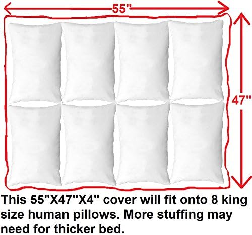 DIY Pet Bed Pillow Brown Microsuede Duvet Cover and Waterproof Internal case for Dog at 40X35X4 Inch - Covers only