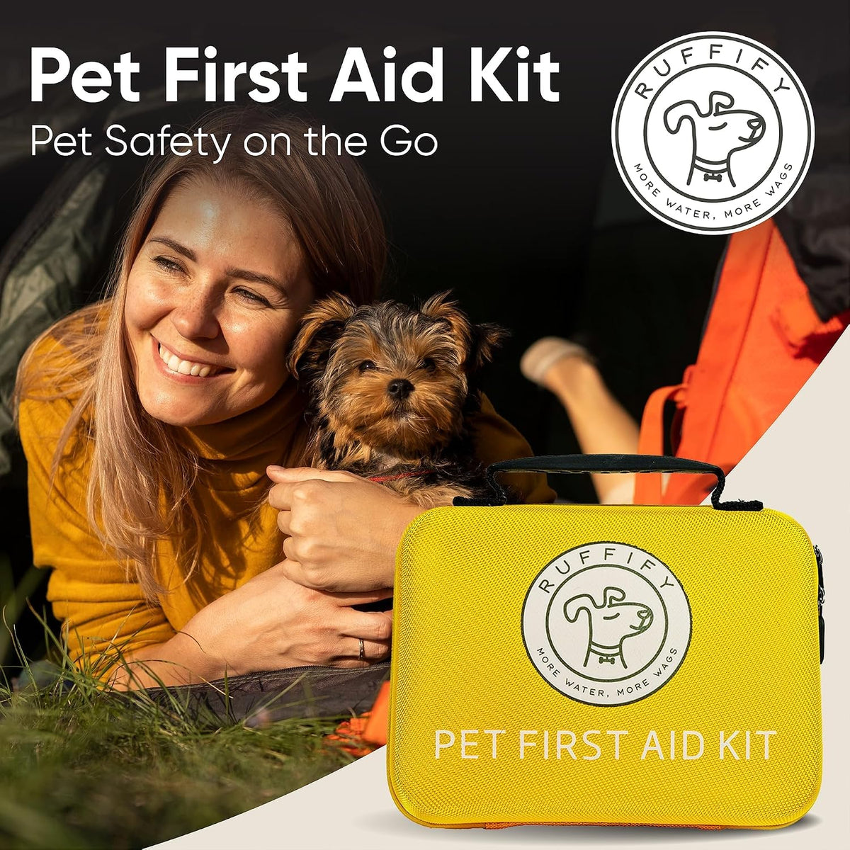 Dog First Aid Kit, Cat and Pet Emergency Kit, Vet Approved, 74 Pcs