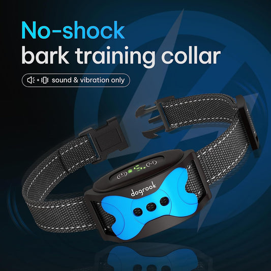 Humane No Shock Rechargable Beep & Vibration Bark Collar for Dogs