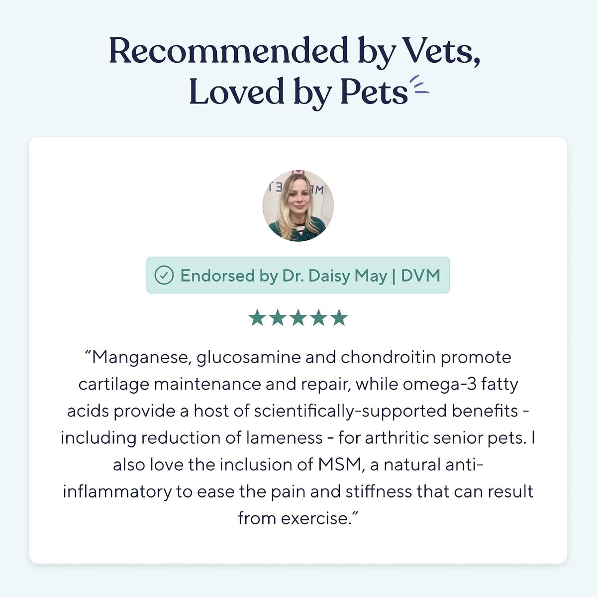 Hip & Joint Supplement for Dogs - Glucosamine Chondroitin & MSM