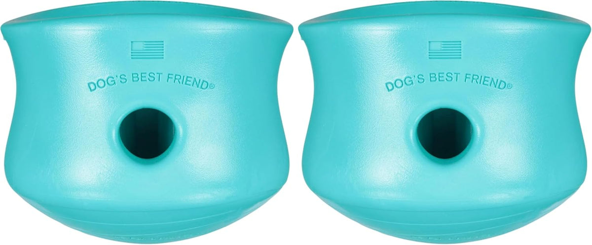 Zogoflex Toppl Interactive Treat Dispensing Puzzle Dog Toy for Mental Stimulation & Enrichment-Holds Kibble & Treats-Lickable, Freezable & Dishwasher Safe-Made in USA-Small-Granny Smith Green