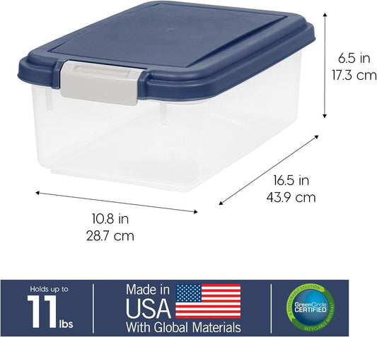 Dog Food Storage Container, Up to 11 lbs, Navy, Made in USA
