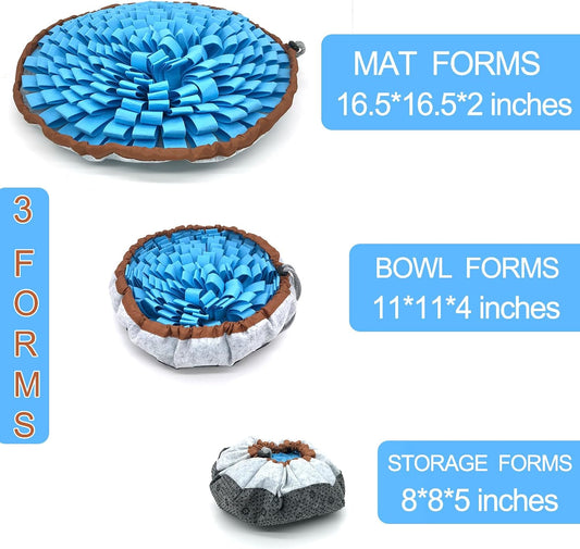 Pet Snuffle Mat for Dogs,Interactive Feed Puzzle for Boredom,Encourages Natural Foraging Skills for Cats Rabbits Dogs Bowl, Dog Treat Dispenser Indoor Outdoor Stress Relief,Travel Portable and Compact