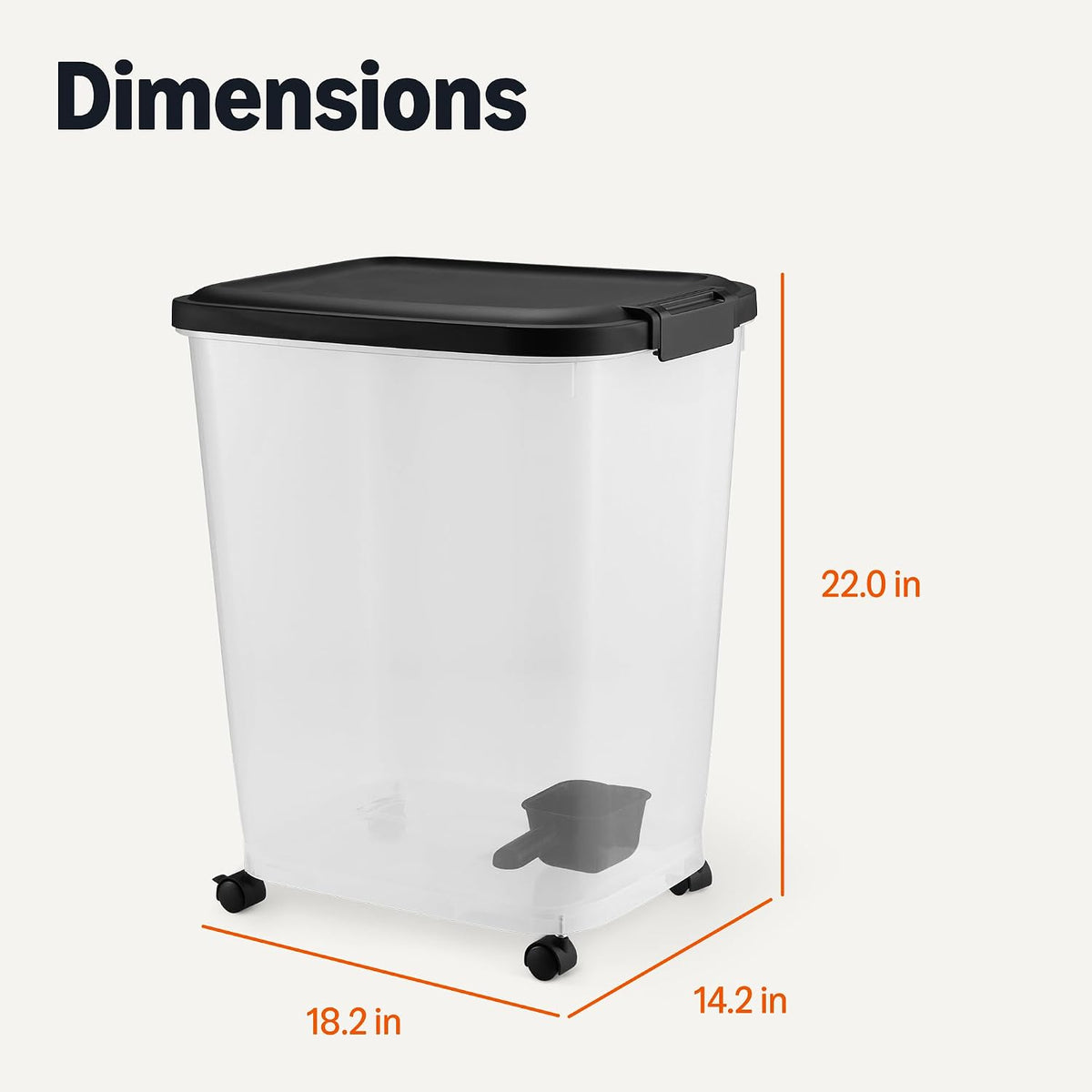 Pet Food Storage Container Set, 30lbs and 10lbs with Scoop, for Dogs and Cats