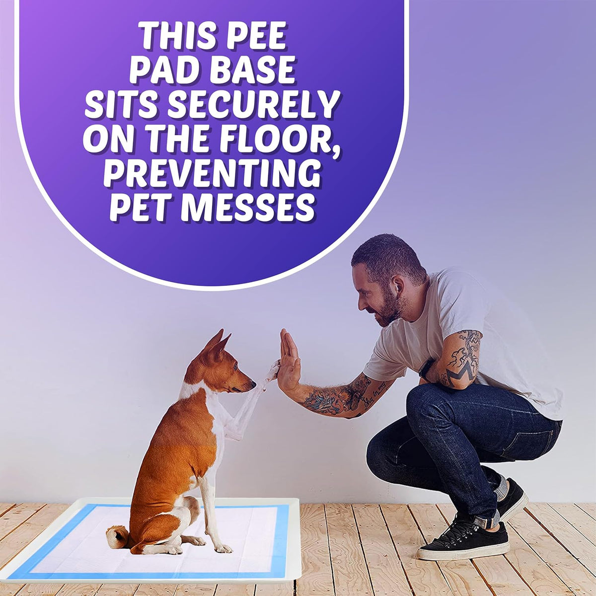 Dog Pee Pad Holder - Fits Up to 28” x 34” Pee Pad - 1 Pack - Grey