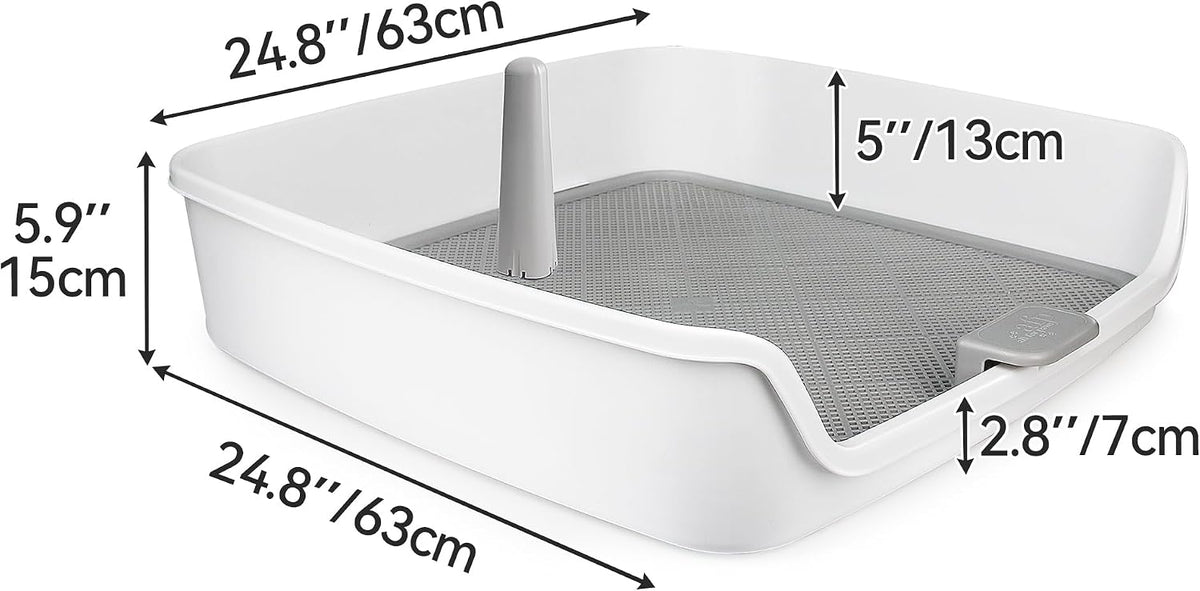 ALL FOR PAWS Pee Pad Holder, XL Dog Litter Box, Puppy Pads Holder, Puppy Potty Tray for Small/Medium Dog Potty Training, 25" x 25"