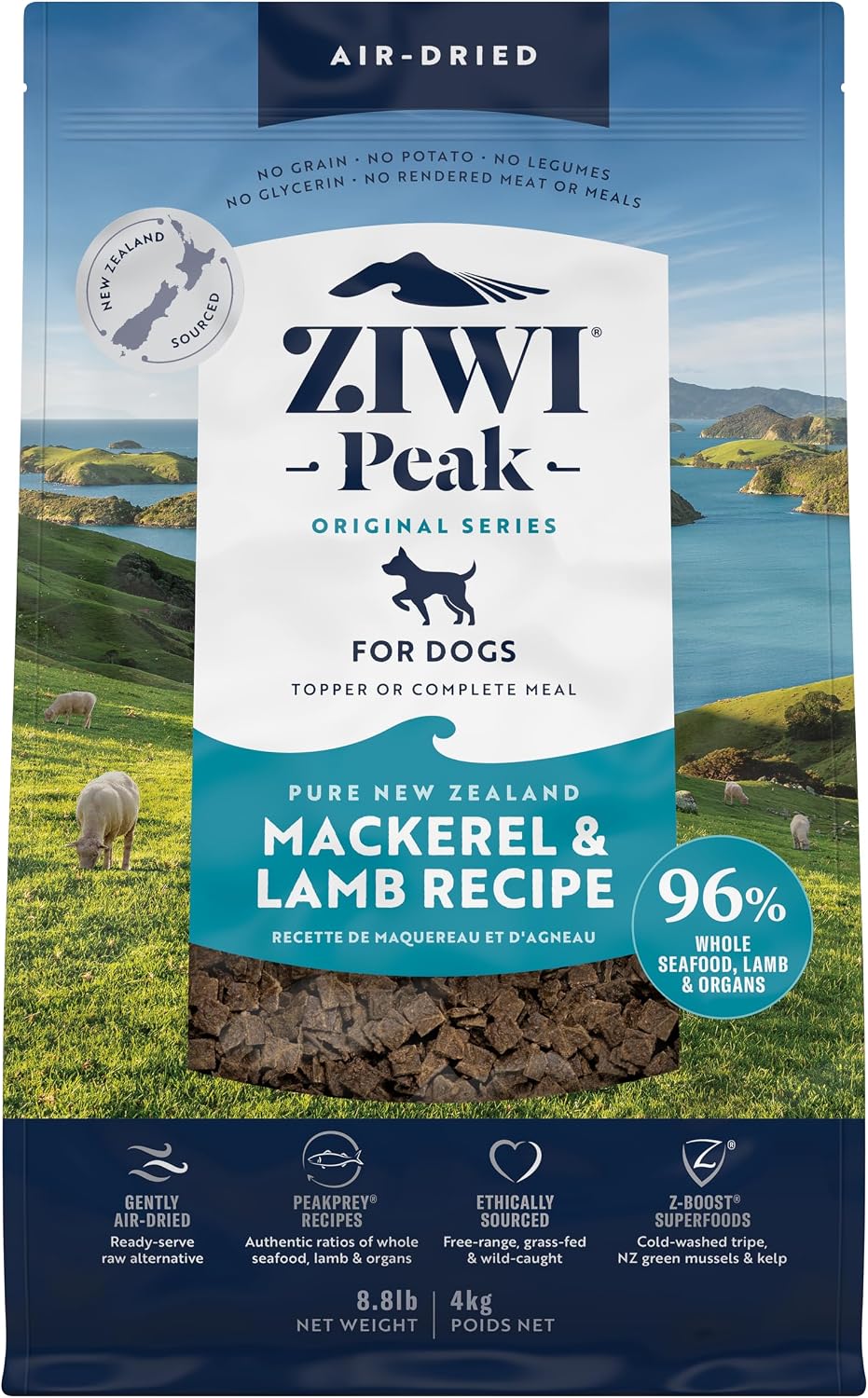 Peak Air-Dried Dog Food – Beef - All Natural, High Protein, Grain Free, Limited Ingredient w/ Superfoods (16oz)