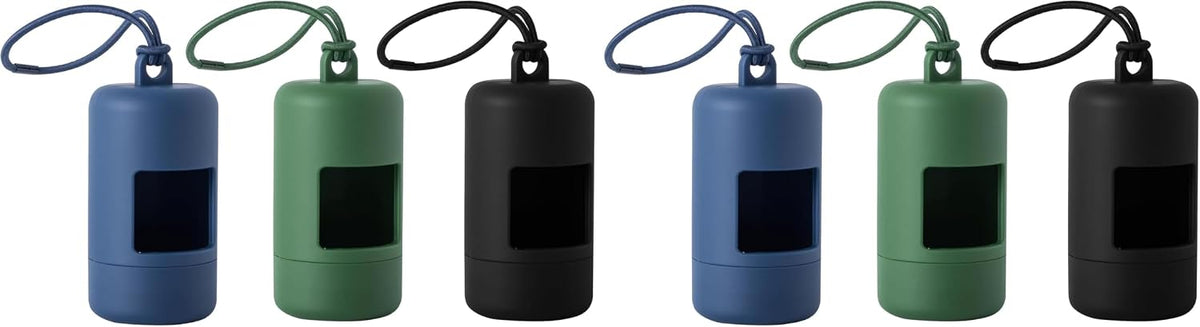 3Pack Dog Poop Bag Holder for Leash Lightweight Pet Waste Bag Dispenser with Leash Attachment Portable Plastic Doggie Poop Bag Dispensers,Blue Green Black