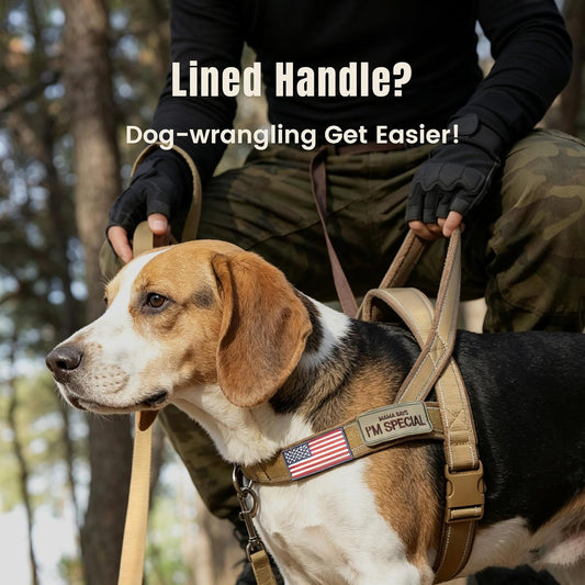 No Pull Dog Harness with Large Handle,Comfortable,M,Brown