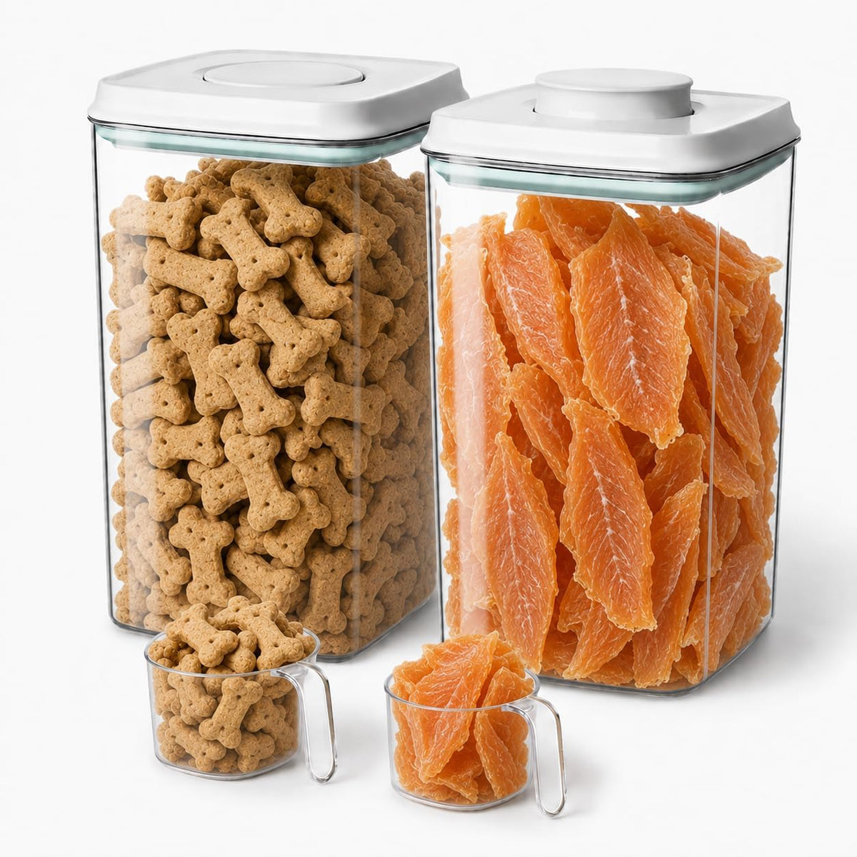 4.2 Qt Airtight Dog Food Storage Container with Scoop, Pop Lid