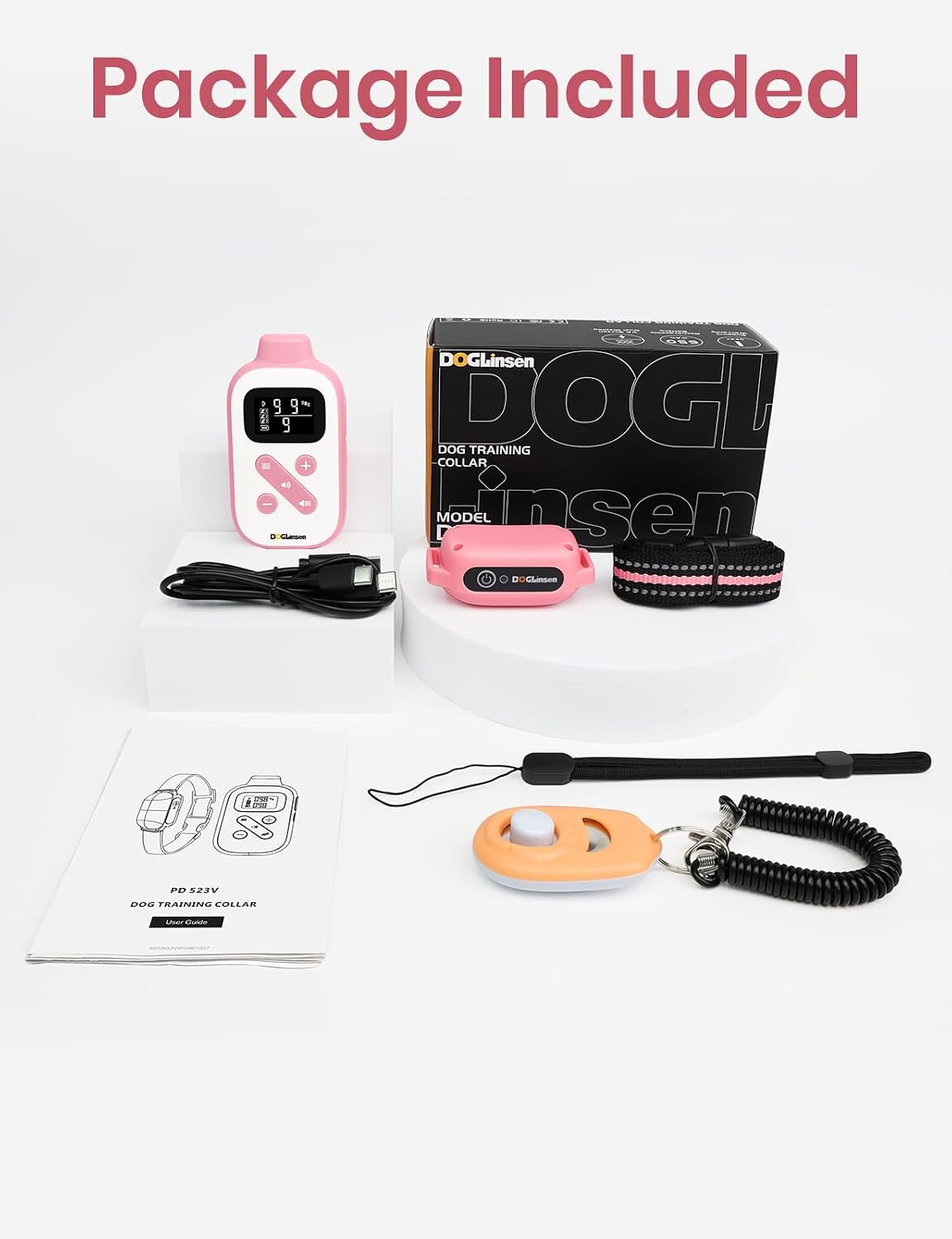 No Shock Dog Training Collar, Beep and Vibrating Dog Collar with Remote 2800Ft, Vibration Collar for Small Medium Large Dogs - No Prongs