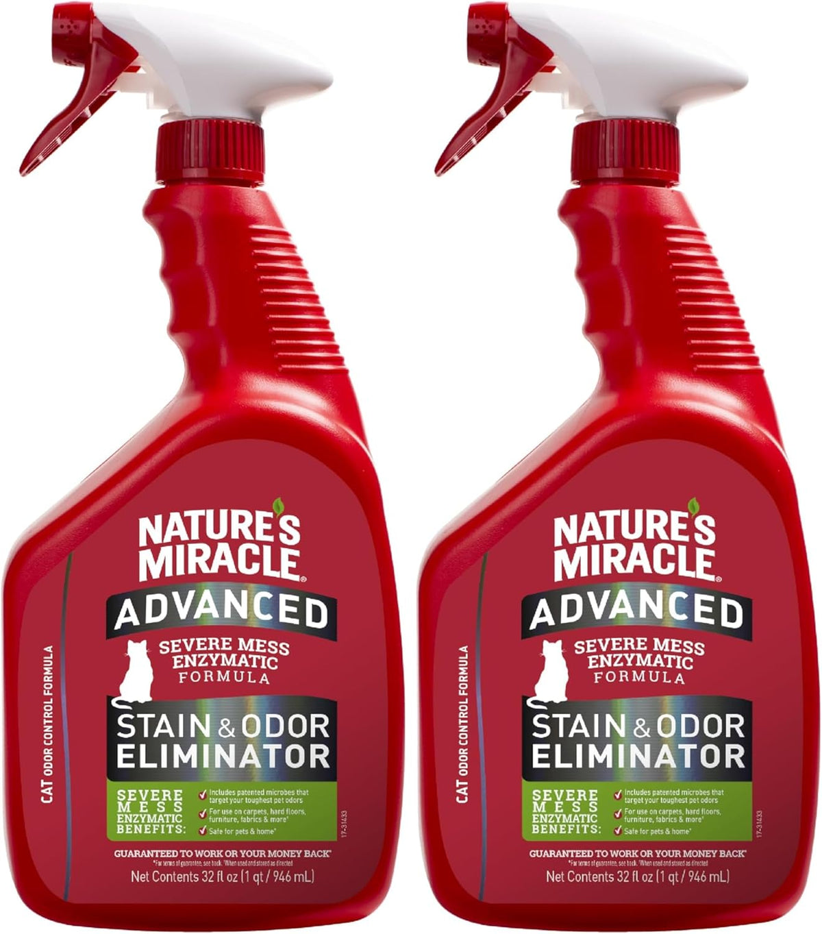 Advanced Cat Stain & Odor Eliminator, Severe Mess, 32 oz