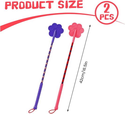 2Pcs Dog Training Stick, 16.5 Inch Rubber Dog Training Tools with Non-Slip Handle