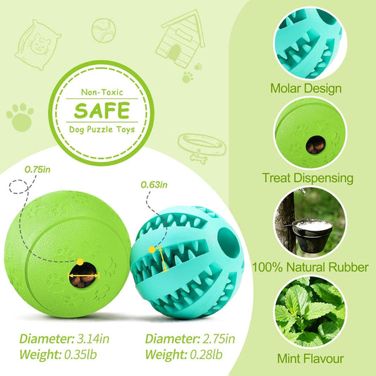 Dog Puzzle Toy 2 Pack, Interactive Dog Toys for Treat Dispensing