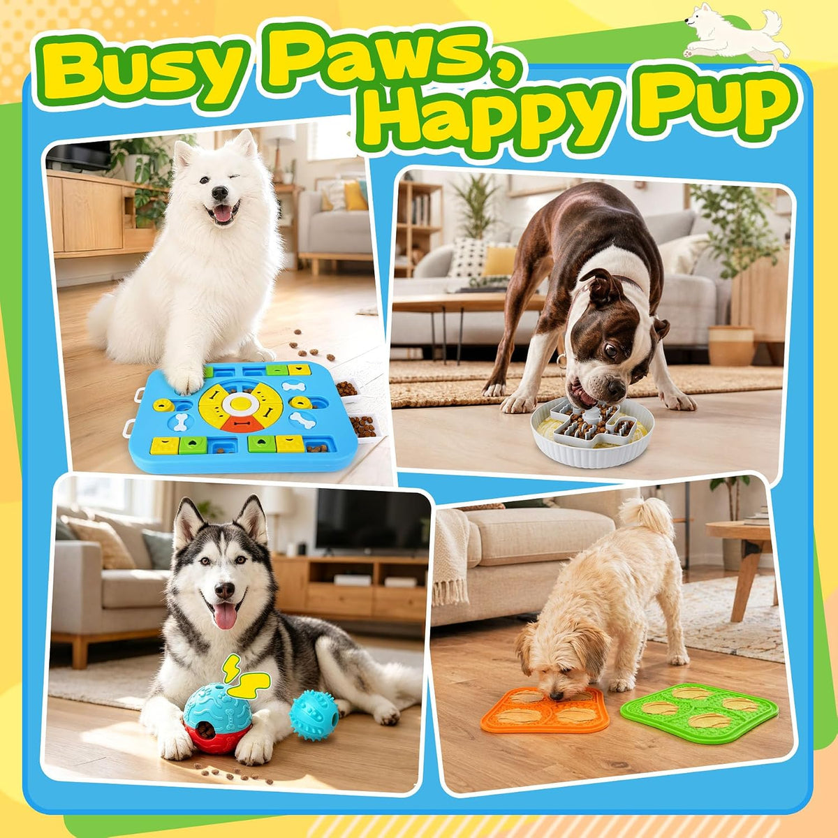 9 Pack Dog Enrichment Toy Set with Puzzle Toy & Lick Mats | For Small & Medium Dogs,Multi-Level Challenge,Mental Stimulation,Slow Feeding Support,Interactive Play