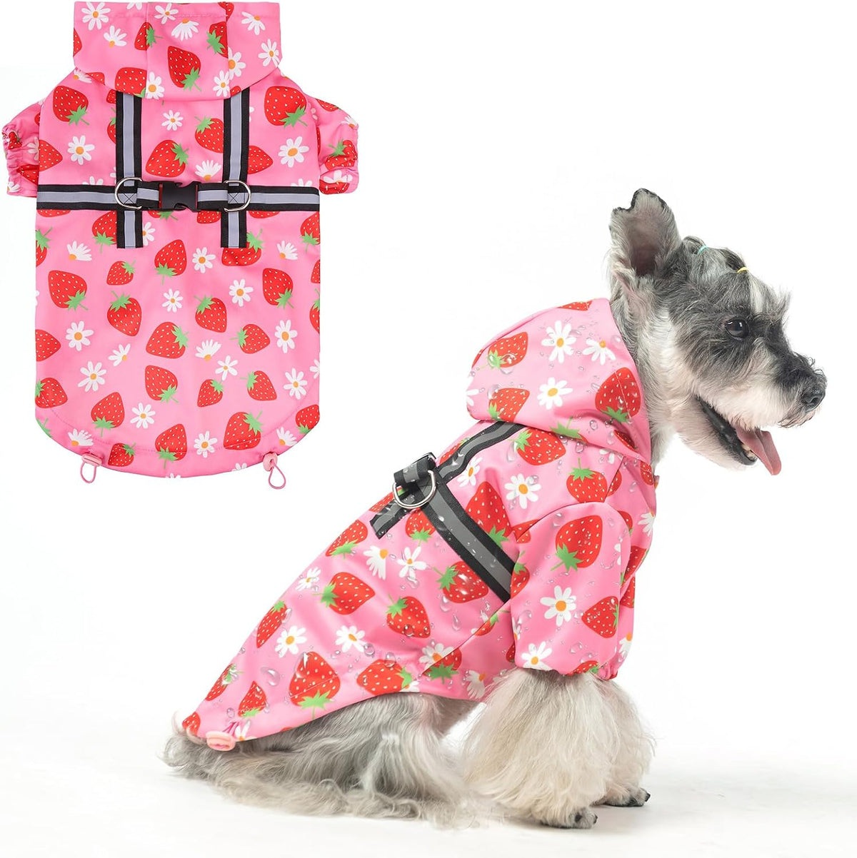 Dog Raincoats for Medium Dogs, Waterproof Rain Jacket with Hood