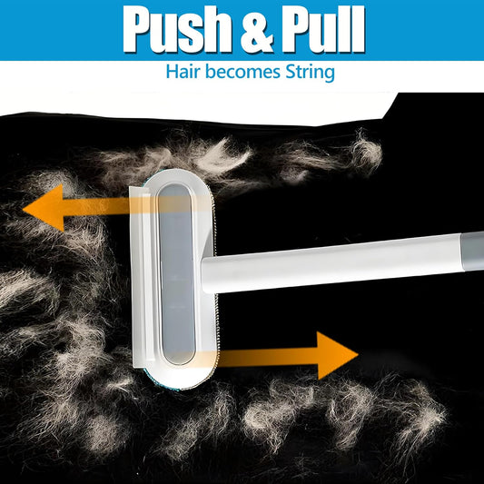 Magic Pet Hair Remover for Dog Cat Owner 2 Pieces, TikTok 4 in 1 Multifunctional Pet Hair Removal Tool for Couch Furniture Carpet Clothing, Reusable Washable Broom Brush for Window Tile Lint Cleaning