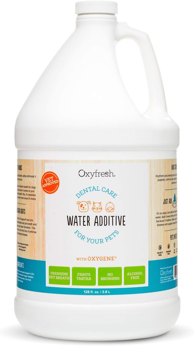 Premium Pet Dental Care Solution Pet Water Additive: Best Way to Eliminate Bad Dog Breath and Cat Bad Breath - Fights Tartar & Plaque - So Easy, Just Add to Water! Vet Recommended 16 oz.