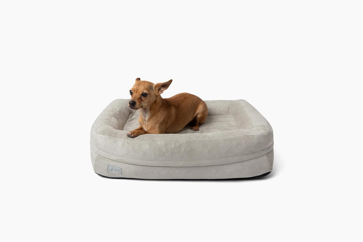 Sanctuary Dog Bed, Orthopedic Cooling Memory Foam with Waterproof Liners, Modular Quick-Change Washable Cover System for No-Downtime Cleaning, Joint Support (Stone, Medium)