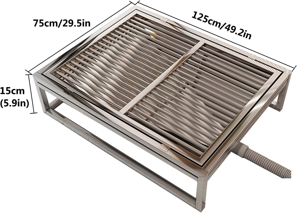Stainless Steel Pet Toilet, Automatic Flushing Dog Toilet for Small Large Dogs, Indoor Dog Potty Toilet Training Tray,(60X40cm/23.6X15.7in)