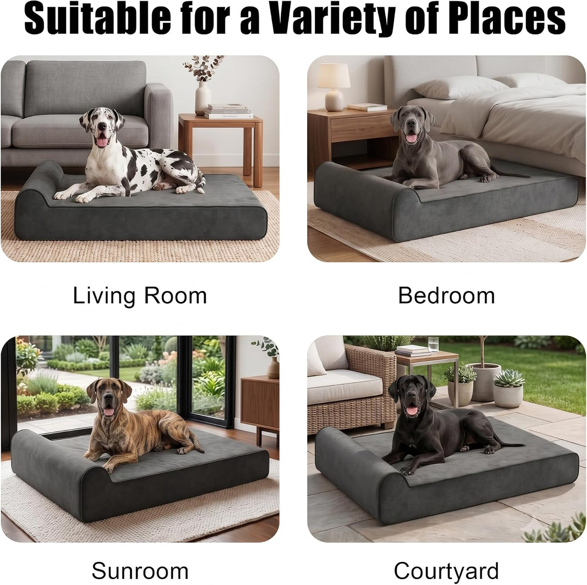 Orthopedic Dog Bed for Large Dog, Memory Foam Waterproof Dog beds