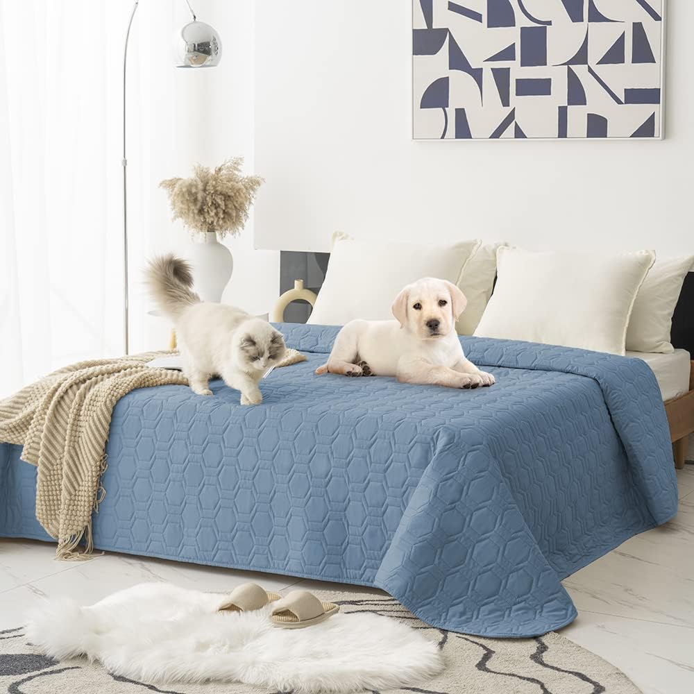 Waterproof Blanket Couch Cover for Dogs Non-Slip Pet Sofa Protector | Tcksstex Non-slip waterproof couch cover scratch resistant machine washable protects sofa bed car(52x82-Ivory)