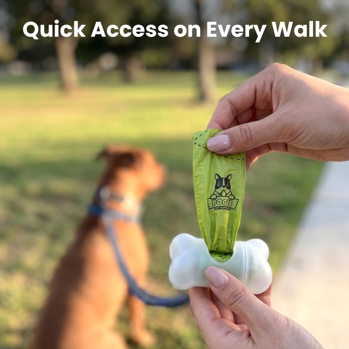 Pogi's Dog Poop Bag Holder & Dispenser, Unscented, Carabiner (15 Bags)