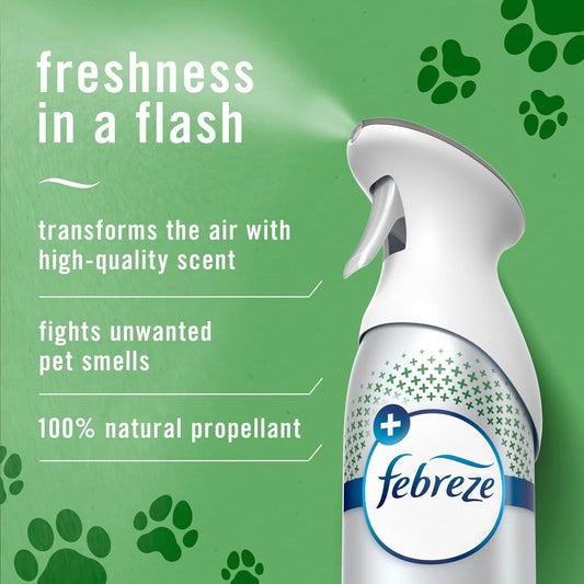 Air Mist Air Freshener Spray, Odor-Fighting Room Spray, Air Fresheners for Home and Bathroom and Kitchen, Aerosol Can, HD Pet Odor Fighter Scent, 8.8oz (Pack of 3)