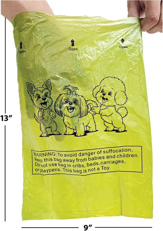 Pet Poop Leak Proof Waste Bags with Dispenser and Leash Clip, Lavender Scented, 9" x 13" Large Size, Bags (150)