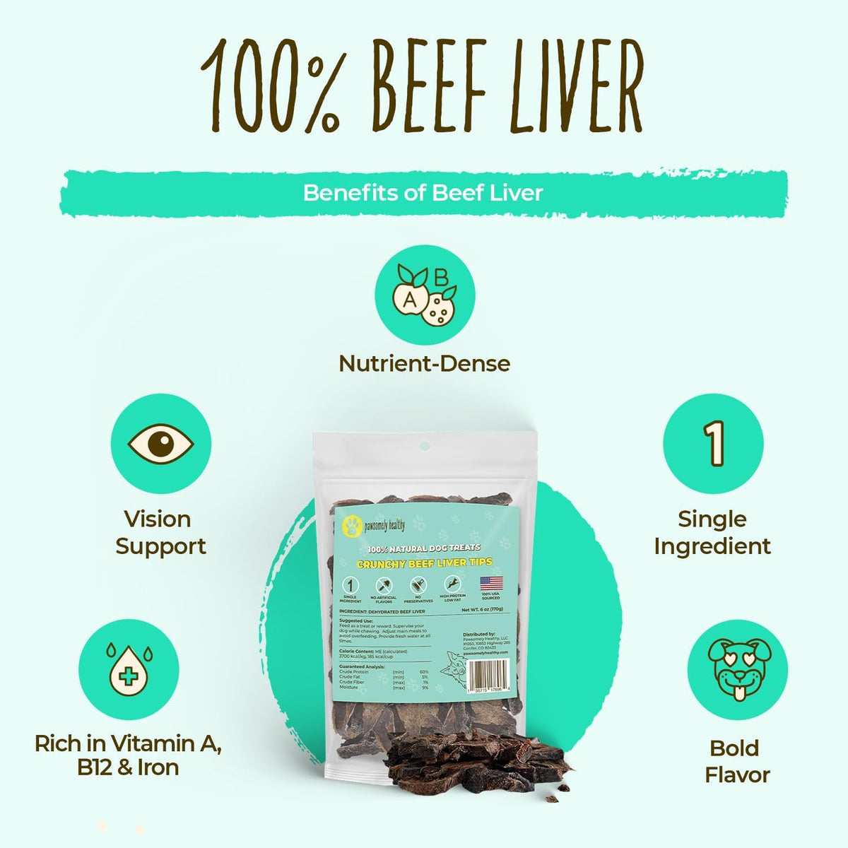 Air-Dried Beef Lung Dog Treats, 3.5 oz