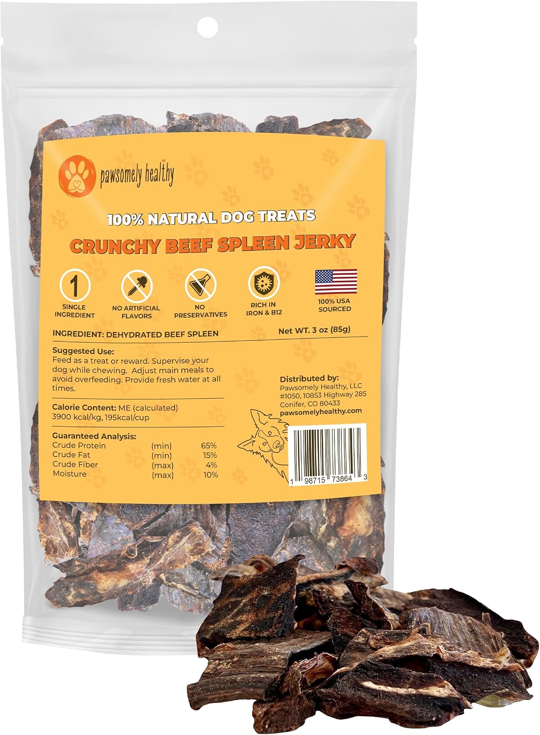 Air-Dried Beef Lung Dog Treats, 3.5 oz