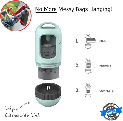 Dog Poop Bag Dispenser, Waste Bag Retractable, Black