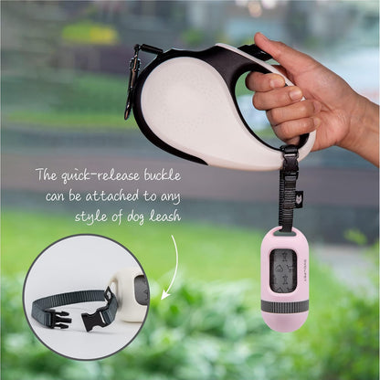 Dog Poop Bag Dispenser, Waste Bag Retractable, Black