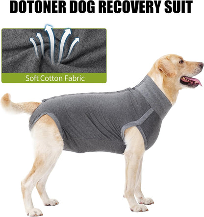Dog Surgery Recovery Suit Dog Suit for Male Female Neuter Anti-Lick Abdominal Wounds Bite Protective Outfit Alternative E-Collar & Cone Breathable Spay Suit for Medium Large Dogs